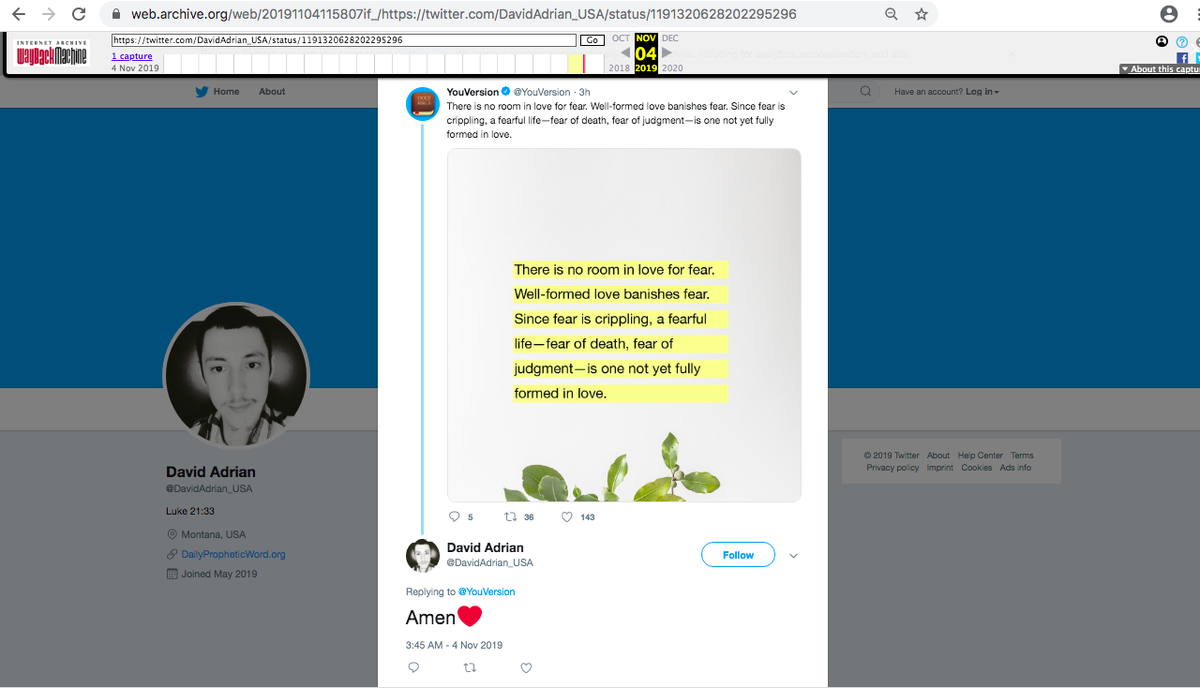 So a number of the now suspended accounts we found used similar audience building techniques. Mostly cranking out Christian related memes and quotes. Here are two examples from David Adrian's first account @davidadrian_USA, before he switched to the now suspended one.  #infoOps