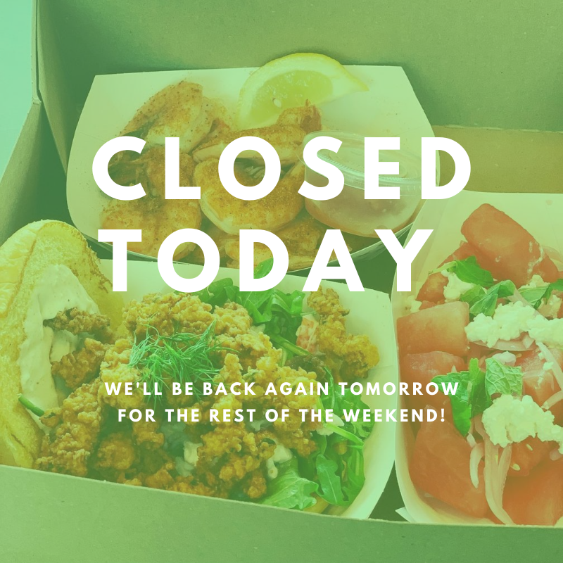 Sorry, folks! The call was made last night. We are closed today, but we'll be ready to clam it up with you all weekend!