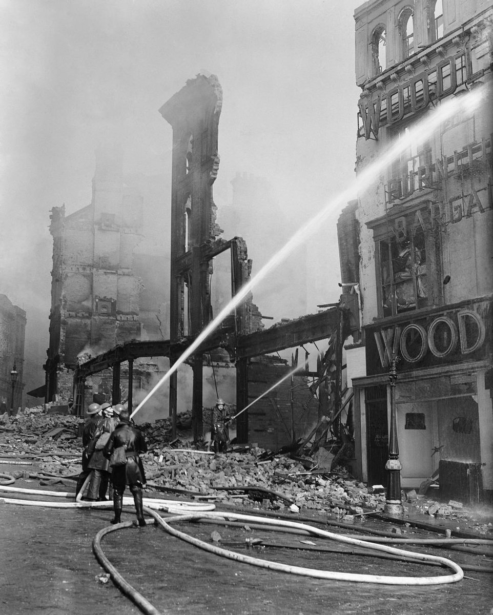 There was always collateral damage: the loss of life, the injured, the homeless (20,000 in total) and the destruction of other buildings. In the last week of October, the Art Gallery, Town Hall and St Philip’s Cathedral were all damaged.