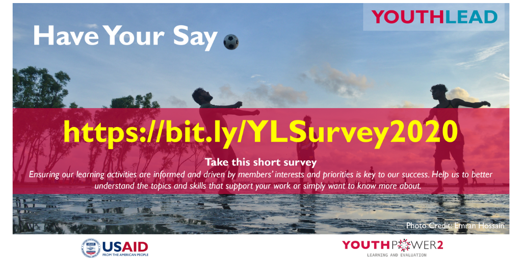 youthleadglobal's tweet photo. Don't forget to take our survey! We want to hear from YOU, to ensure our activities are informed and driven by our members' interests. Click here to access the survey: https://t.co/c1yQ4aVZmB #changemakers #YouthLead https://t.co/EIznUbS3Tk