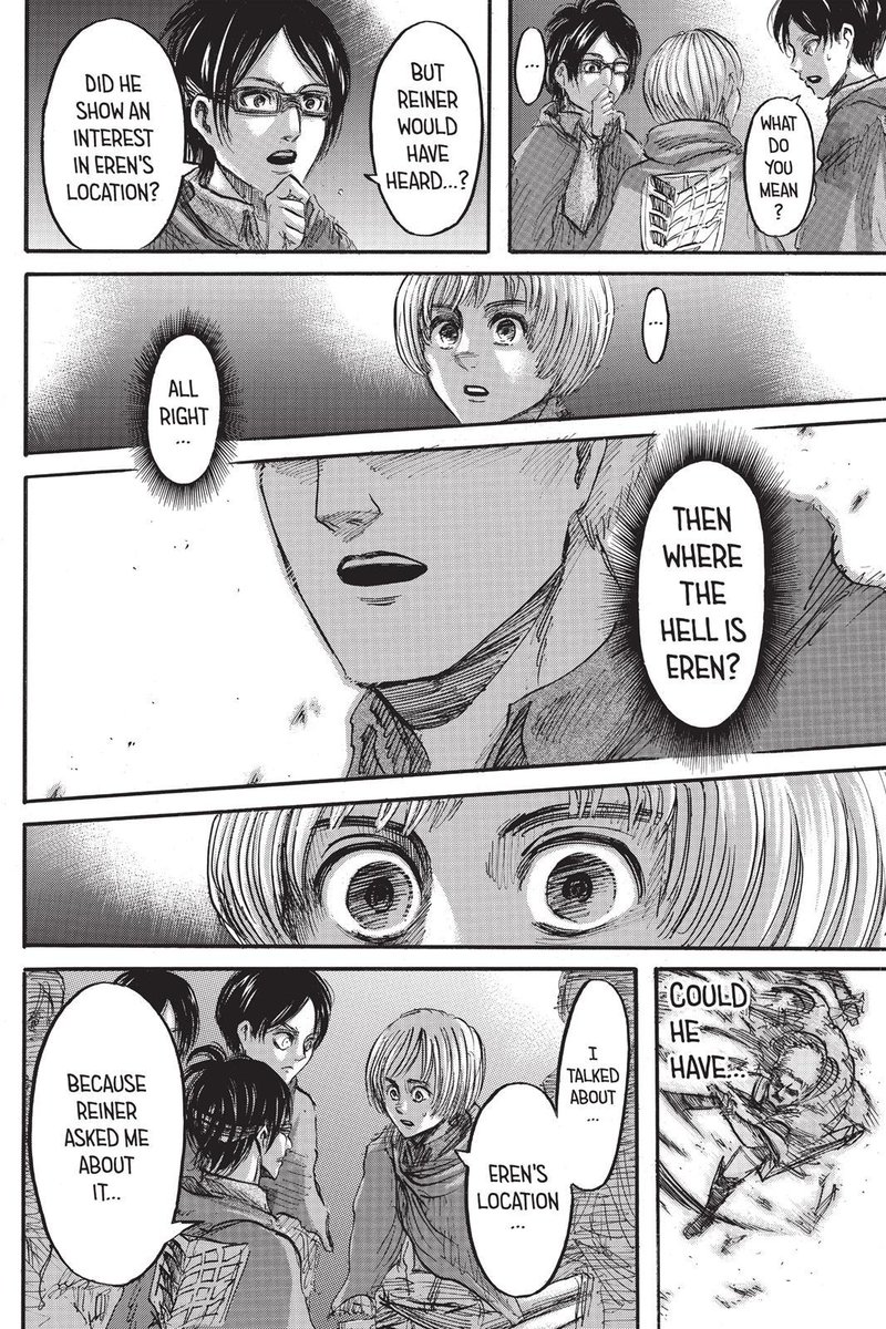 then again, he was the one who figured out that reiner was the person who works together with annie. he annalyzed everything he saw. he could remember details. g e n i u s. armin arlert sexc brain methinks
