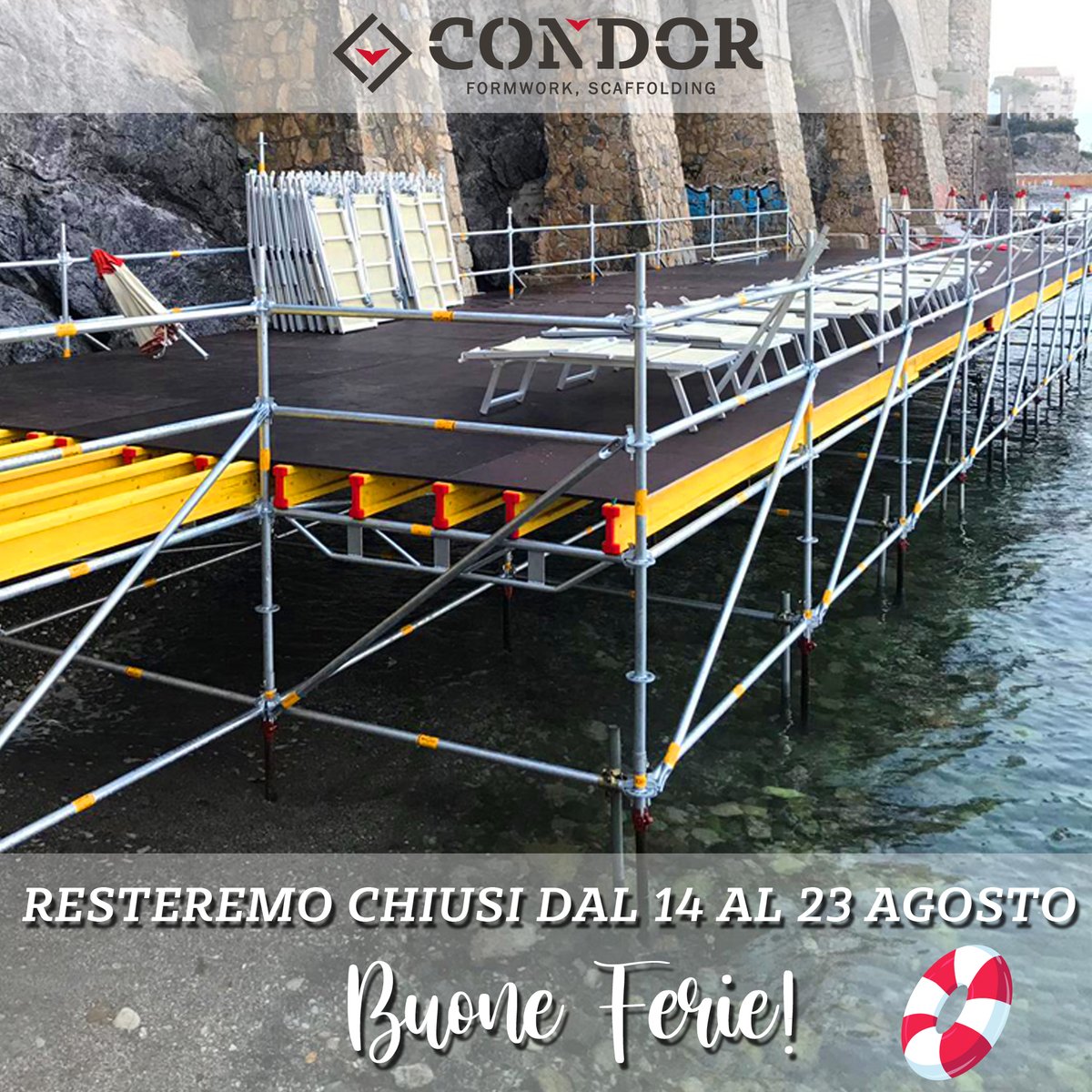 condor_formwork's tweet image. ⛱ Condor augura a tutti Buone Ferie! 🍹

#Condor #CondorFormwork #Summer2020 #Holiday