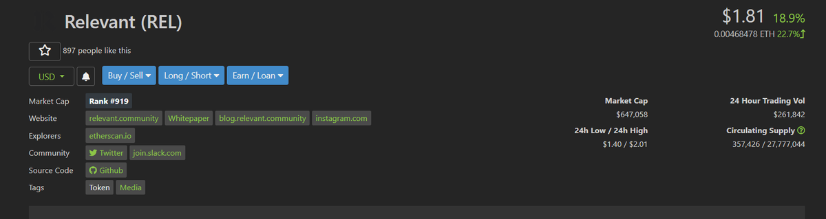 AnondranCrypto's tweet photo. Can someone Redpill me on $REL ?

If its backed by coinbase yet has a tiny valuation while other Uniswap coins have pulled 10-50x's....

What am I missing? https://t.co/JHyVVQL3mG