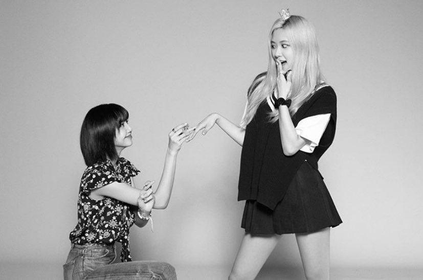 ROSEUPDATES_'s tweet photo. [📣] Lisa Instagram update with Rosé! 

"She said yes:)" 

#FOUReverWithBLACKPINK #ROSÉ #로제 @BLACKPINK https://t.co/wQzCglfvBR