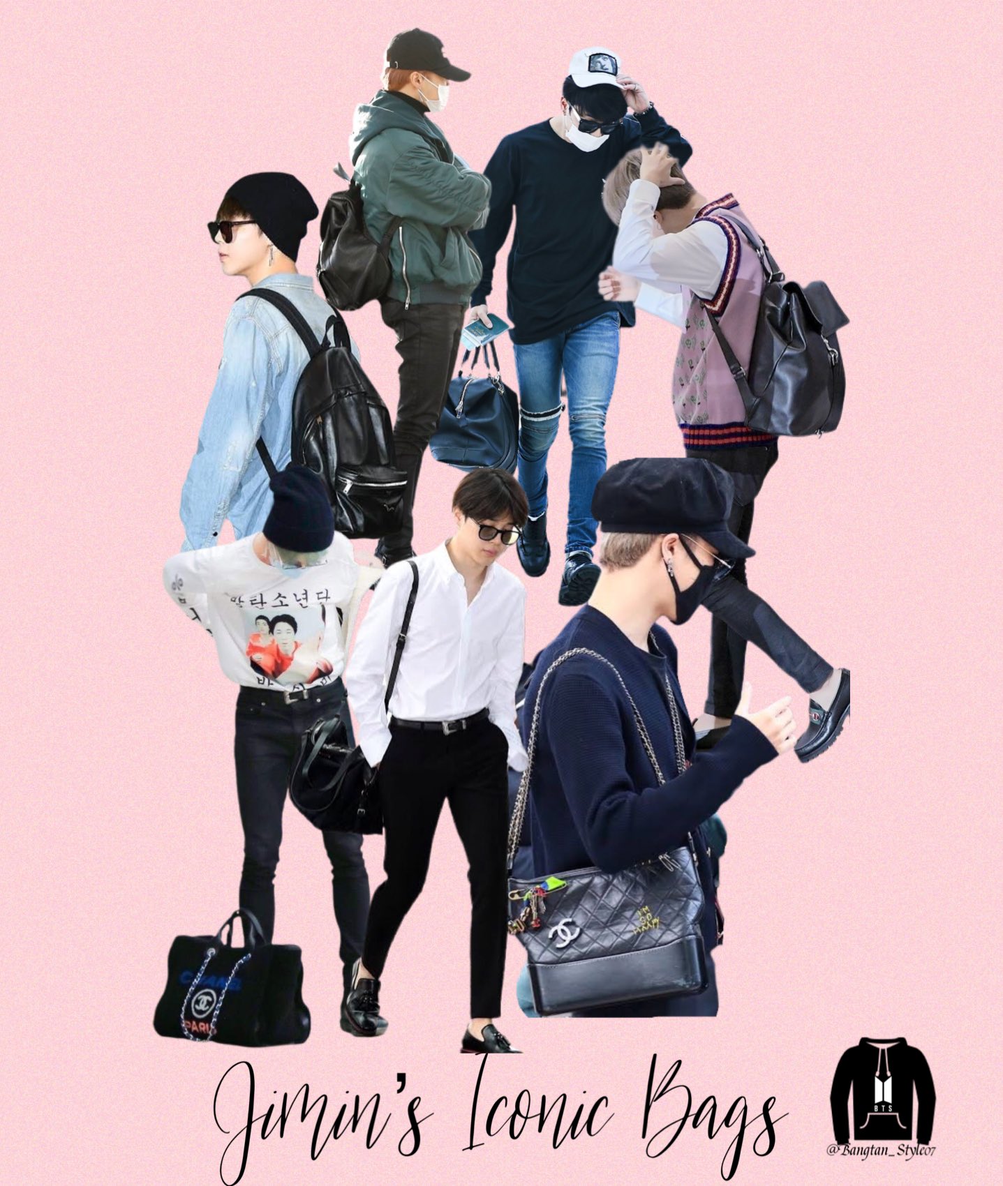 Bangtan Style⁷ (slow) on X: JIMIN'S ICONIC BAGS #JIMIN @BTS_twt #ExaARMY  #ExaBFF  / X