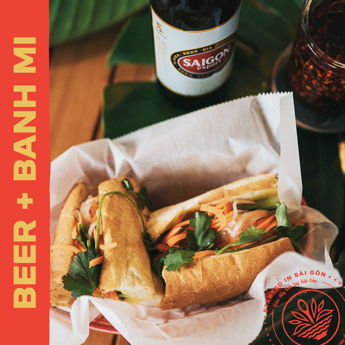 vietvana's tweet photo. The fresh herbal flavors that make our Bánh mì so tantalizing are beautifully highlighted by our selection of Asian beers! Order one to-go! https://t.co/rBInlVzeAS