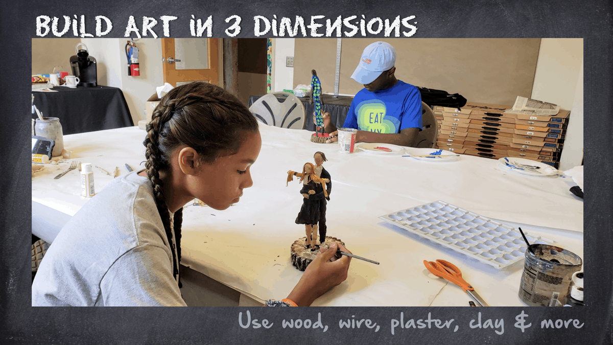 Explore the powers of the third dimension in our 3D Art &amp; Sculpture class starting this Monday at the ARTfactory (Aug. 10-14, 10 am-1 pm). tinyurl.com/y34ep7qy