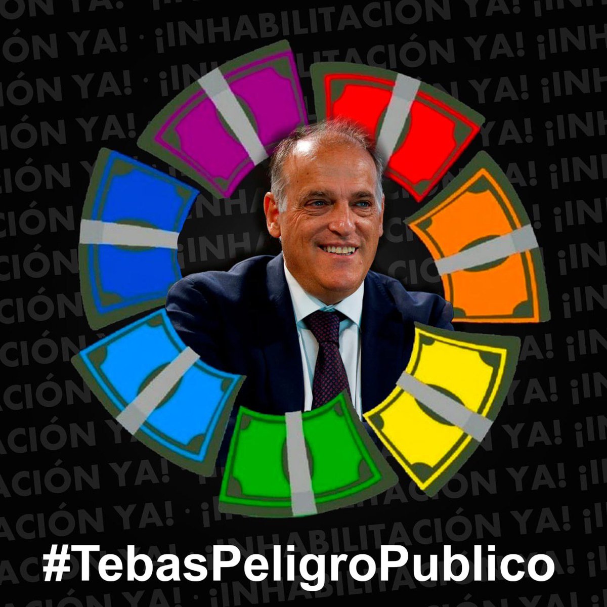 BrigadasLugo's tweet photo. De atentar contra os valores do noso fútbol, a atentar contra a sanidade pública. Inhabilitación xa! 

#NoEsFutbolEsLaLiga #TebasPeligroPúblico https://t.co/CCFrky75z4
