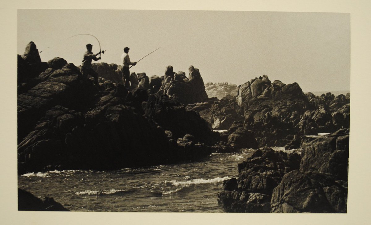 PGMuseum's tweet photo. This #FlashbackFriday check out a 1966 Jerry Lebeck photo of fishermen on the rocks off of Point Pinos! #History #PacificGrove #PointPinos https://t.co/gJnnvMaNjs