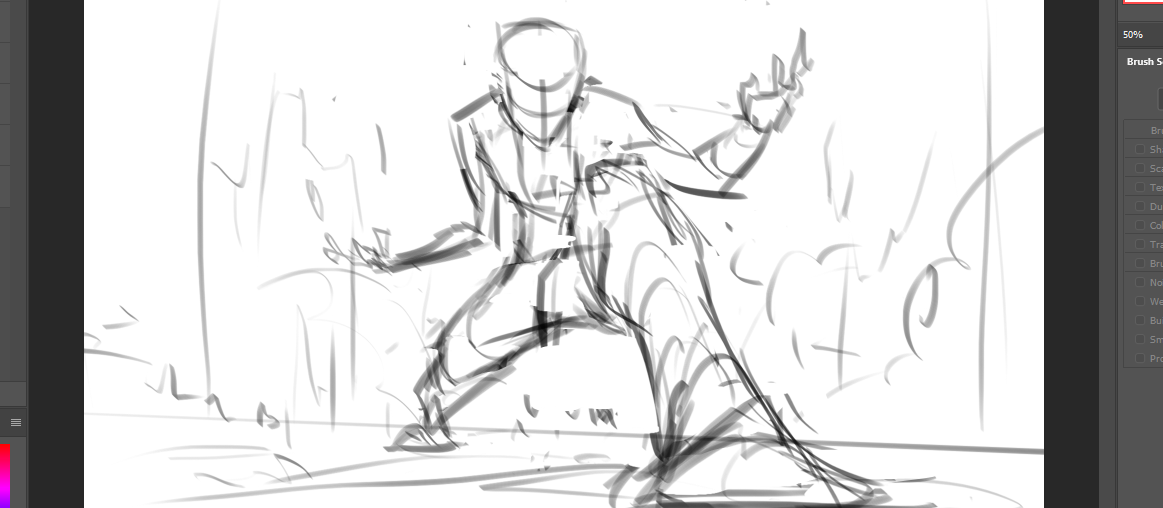 I really love doing rough sketches. I just wish the intensity won't be gone once I start cleaning and coloring D: This one is a gonna be a toph illustration ... I mean tough? 