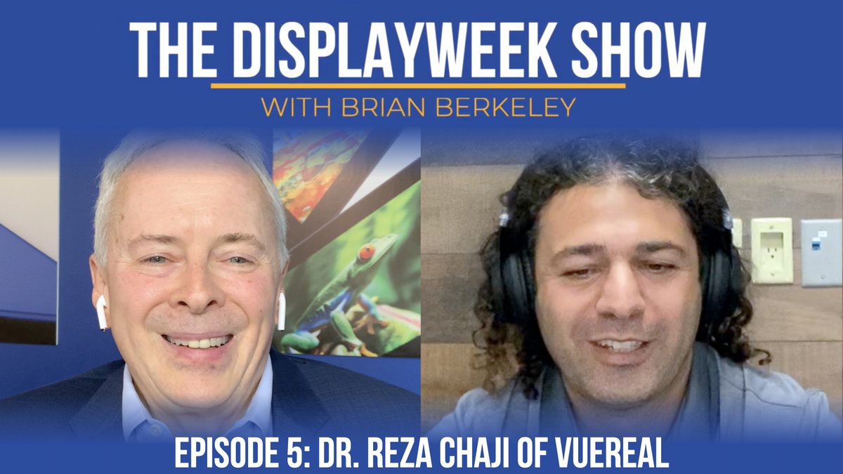 NanosysInc's tweet image. Good morning #DisplayWeek20! The 5th and final episode ofThe DisplayWeek Show is up. Today we&apos;re talking with Dr. Reza Chaji of VueReal an innovative microLED company youtu.be/yvxf5RqFAVk