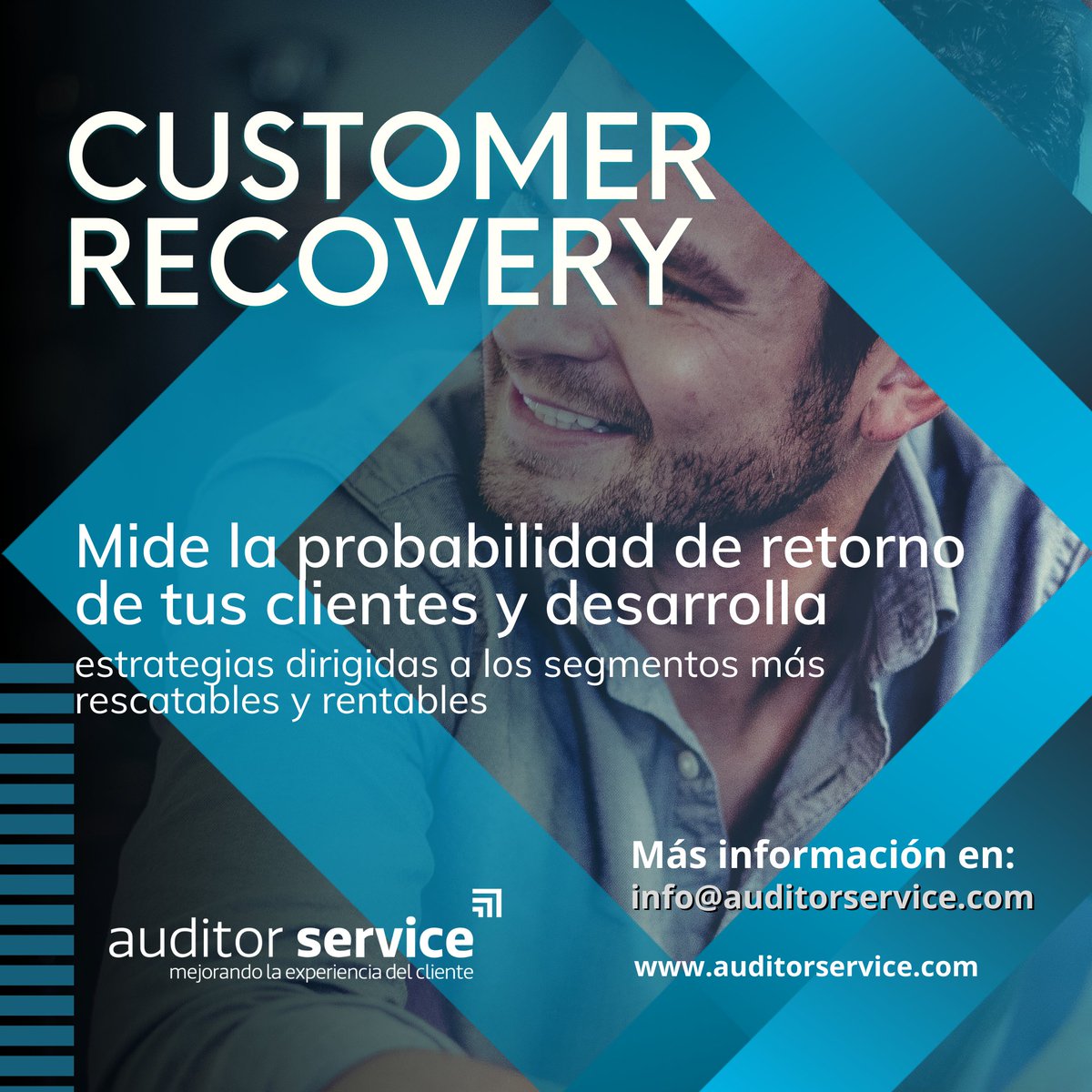auditor_service's tweet photo. Customer Recovery
¿Sabes que conseguir un cliente nuevo genera muchos más gastos que recuperar uno que se ha ido?
Recupera tus clientes, más info https://t.co/dBKrOzvIS4 o info@auditorservice.com
#CustomerRecovery #cx #experienciadecliente #customercentricity #auditorservice https://t.co/YjPK80IAMy