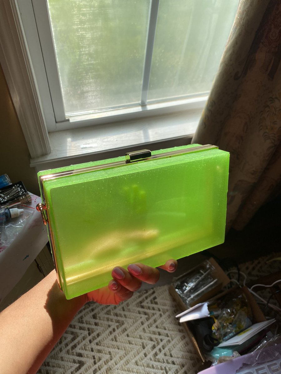 JSadeAllen's tweet image. Clutch/Purse with my brands logo. It came out really well.