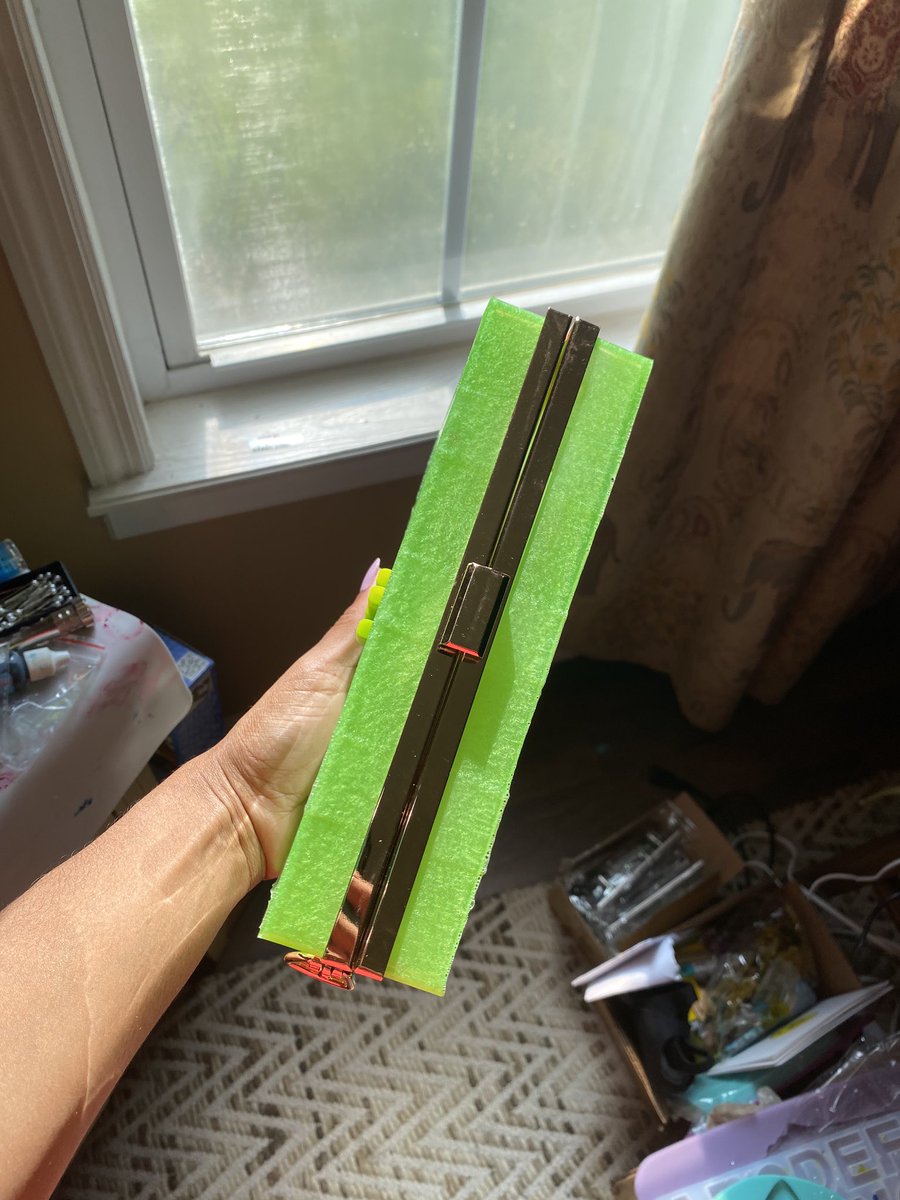 JSadeAllen's tweet image. Clutch/Purse with my brands logo. It came out really well.