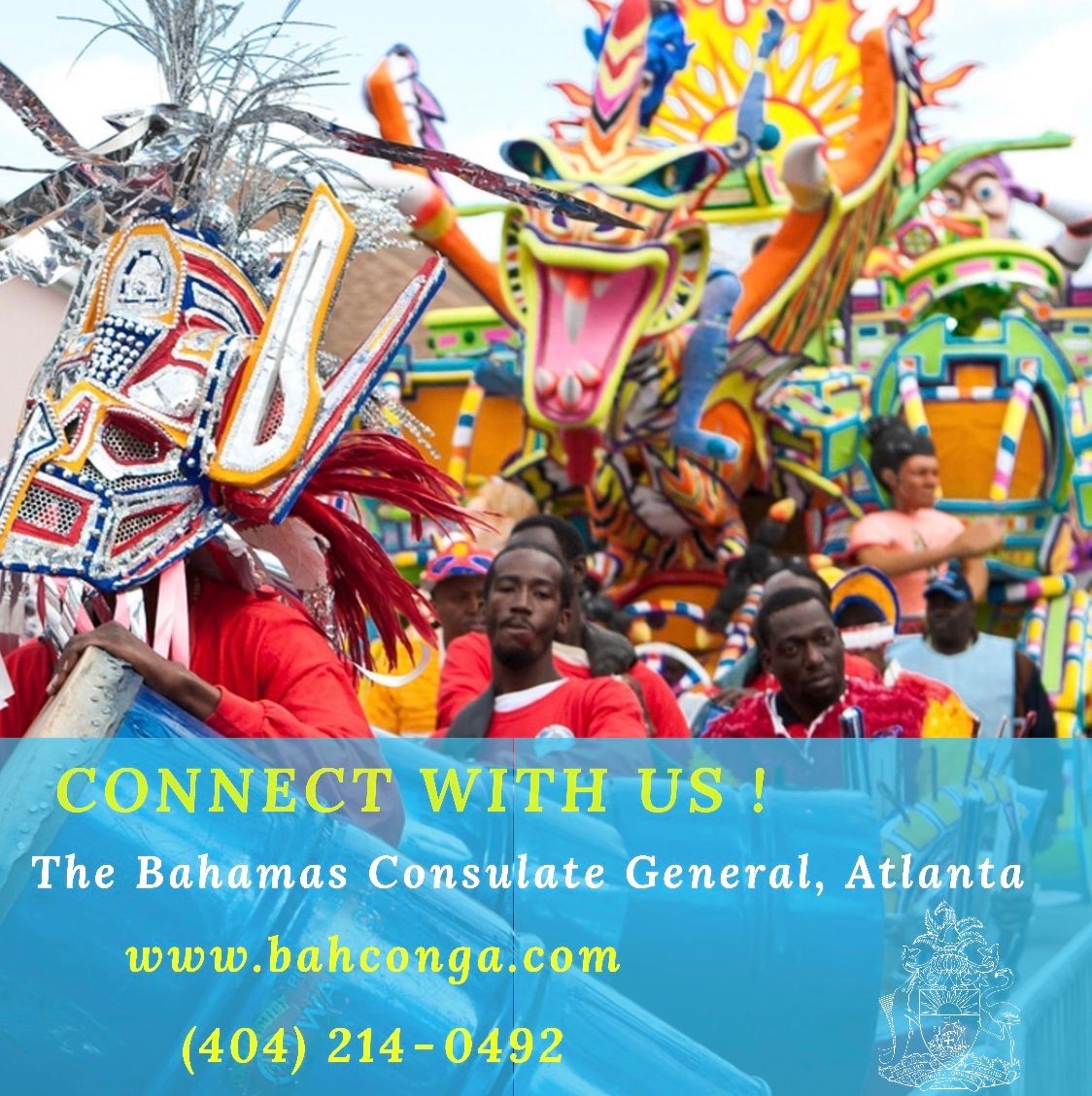 Our Junkanoo band showing us how to live everyday as a celebration! If you need any assistance or have questions/concerns please feel free to give us a call at 404-214-0492 or connect with us through our website atwww.bahconga.com
We look forward to hearing from you!