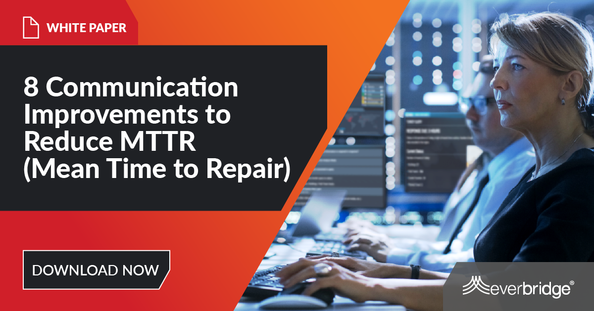 Everbridge's tweet photo. Resolving IT incidents in normal times is hard enough, and the Pandemic has even further increased risk. Our ITA can help, using automation and APIs to reduce your process time by 70% 
Check out our white paper to Reduce #MTTR
Download here: https://t.co/97r46Pytfr https://t.co/hX28vBT4ae