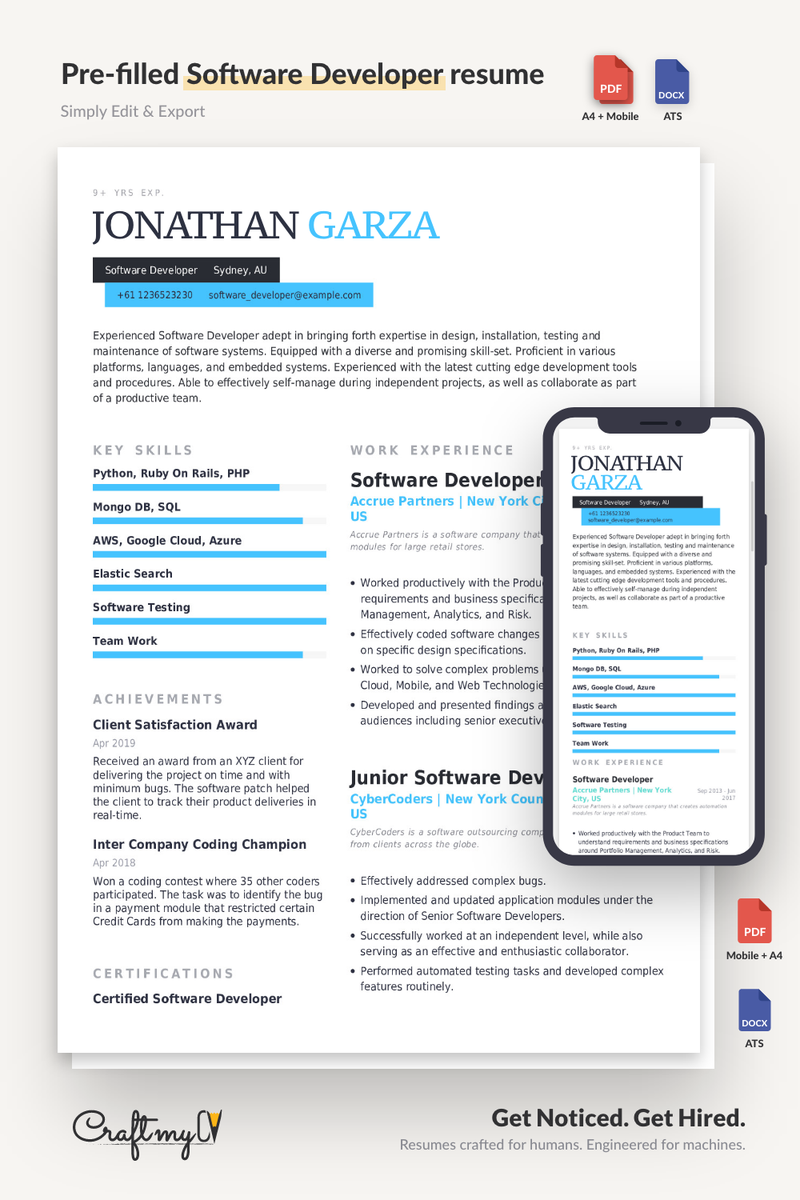 craftmycv's tweet photo. If you are a software professional, create your resume in just one click with professionally written pre-filled content. Click the following link and experience magic.
https://t.co/2fZIhsSefy
#craftmycv #resumetips #software #resume #resumecontent #resumebuilder #CvBuilder https://t.co/oE2TW3WdnO
