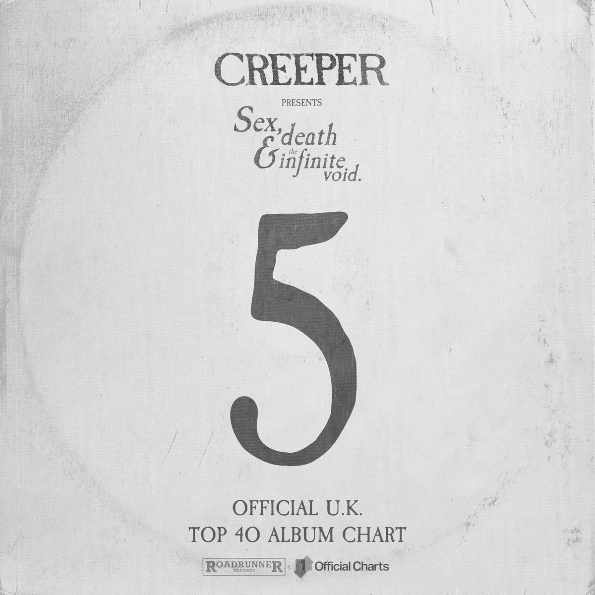 creepercultuk's tweet image. ‘Sex, Death and the Infinite Void’ has officially charted at number 5 in the @officialcharts 

a monumental day for our band &amp;amp; something that was achieved completely by YOU

you’ve put UK rock music in the top 5

never before have we felt as believed in, thank you so much 

🖤⚡️