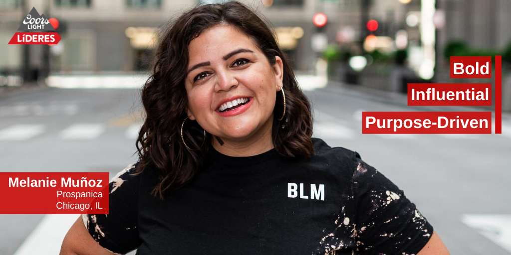 Meet 2020 #CoorsLightLideres finalist <a href="/itsmelmunoz/">Melanie Muñoz</a>, passionate about #diversityandinclusion and president of <a href="/ProspanicaCHI/">Prospanica - Chicago</a>. She dedicates herself to empowering #Latinos to achieve their full potential. Vote for her at coorslightlideres.com!