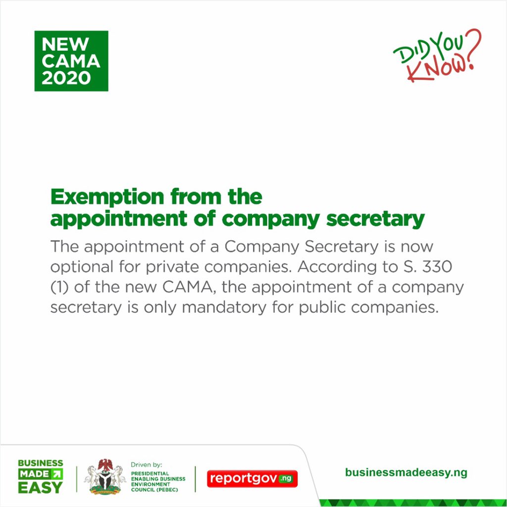 joduwole's tweet photo. AFTER 30 YEARS, PRESIDENT BUHARI SIGNS AMENDED COMPANIES AND ALLIED MATTERS BILL TODAY!! 🇳🇬 

The Companies and Allied Matters Bill, 2020 repeals and replaces the extant Companies and Allied Matters Act, 1990 with innovations geared toward enhancing ease of doing business. https://t.co/RlQ3BNqVR9