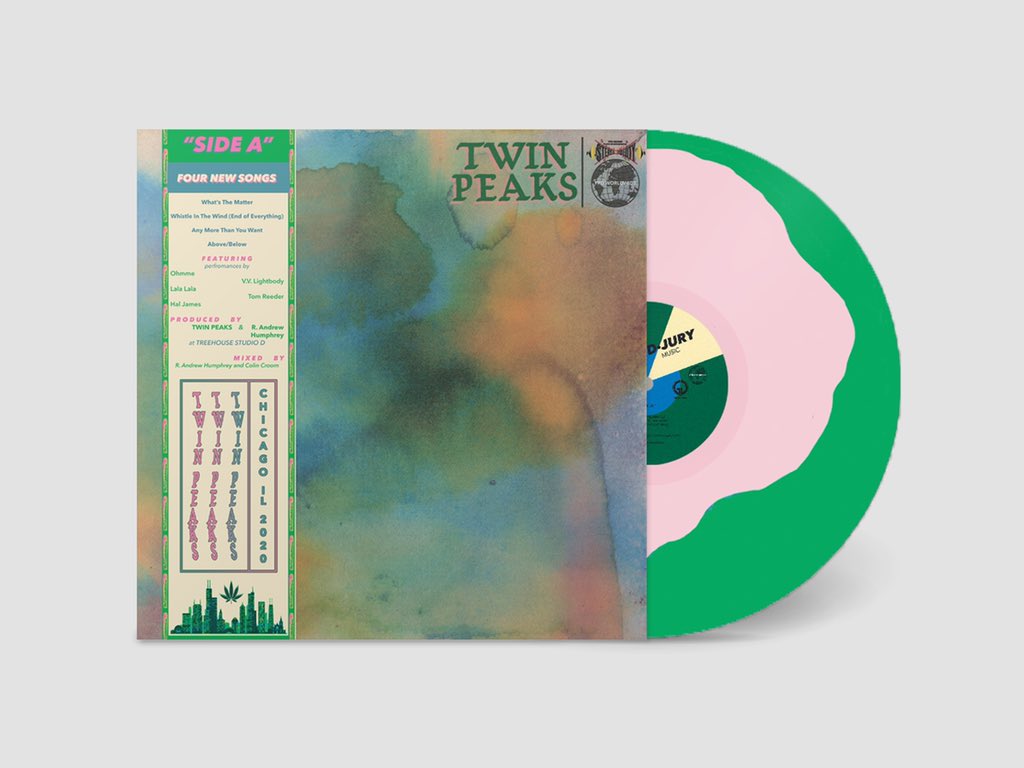 Our latest release, “Side A” is about sold-out online. NEW pressings coming to stores Oct 9th! There will be 2 new limited edition versions avail. 1 is an opaque pink 10" limited 500 copies. This 1 is avail In support of 10 Bands 1 Cause, the @GildasClubCHI charitable initiative.
