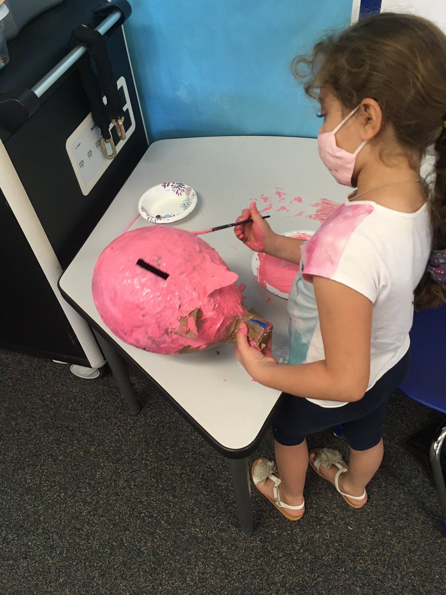 Making paper maché piggy banks! Cajon Valley Summer Enrichment Program <a href="/ChristineSphar/">Christine Sphar</a>