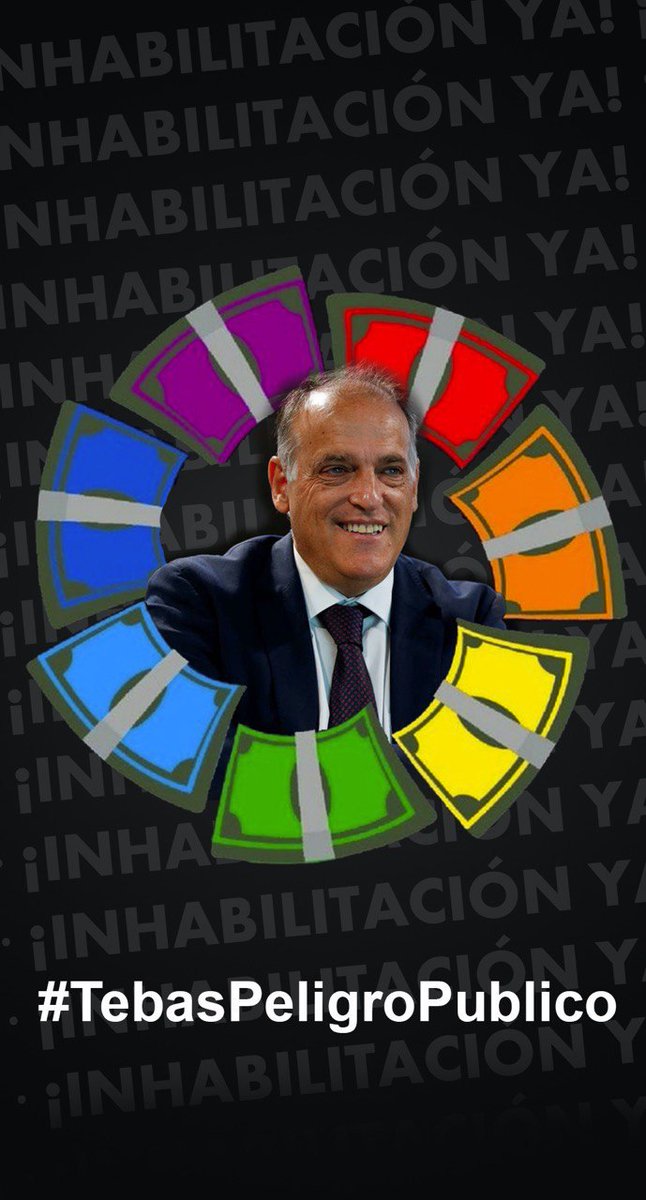 Un personaje sin escrúpulos que no tiene remordimiento alguno en hacer peligrar vidas humanas con tal de dar continuidad a su cortijo. El fútbol no se merece esto. Nuestra sociedad no se merece esto. INHABILITACIÓN YA

#TebasPeligroPublico