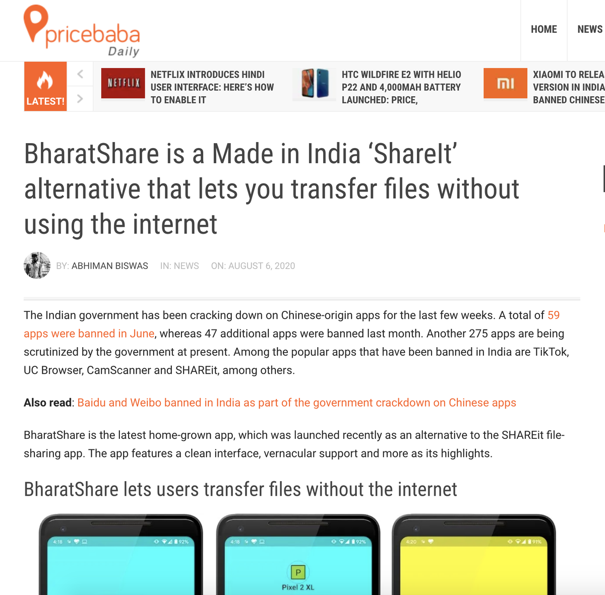bharatshare_app's tweet photo. Thanks @Pricebaba for covering us! 
Let's innovate together for an #AtmaNirbharBharat! 

https://t.co/1yULMDVKcM

Download BharatShare: 
https://t.co/dKfQvbGFci https://t.co/jfQQXU9Z1p