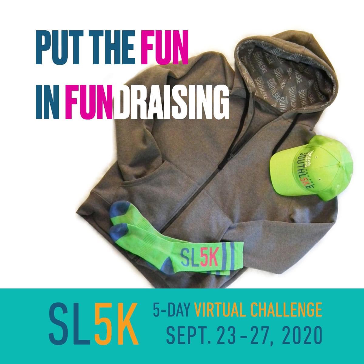 SouthlakeFndn's tweet photo. With so many cool prizes to motivate you, fundraising isn’t just easy – it’s FUN! 

So, what cool prizes are up for grabs? 

Well, the more money you raise, the more swag you can earn, from $100 and up! 

Learn more!
https://t.co/YKGltePNuZ
#sl5kvirtualchallenge #runforsouthlake https://t.co/kL7lzQD2Zf