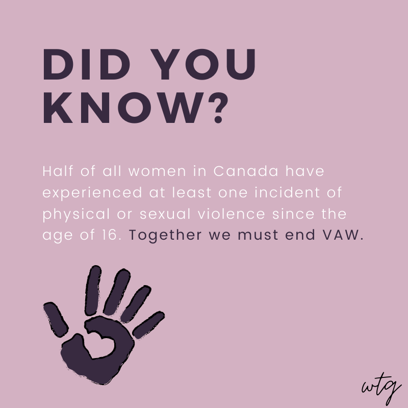 WomenThatGive1's tweet photo. This stat from @cdnwomenfdn is exactly why WTG exists. VAW is not a women's issue, it's a human rights violation! We must ALL work together and advocate for every woman and girl. Please visit https://t.co/fxRWEr7ZHb to learn about how we are supporting women in our communities.💜 https://t.co/VOuntcUAdi