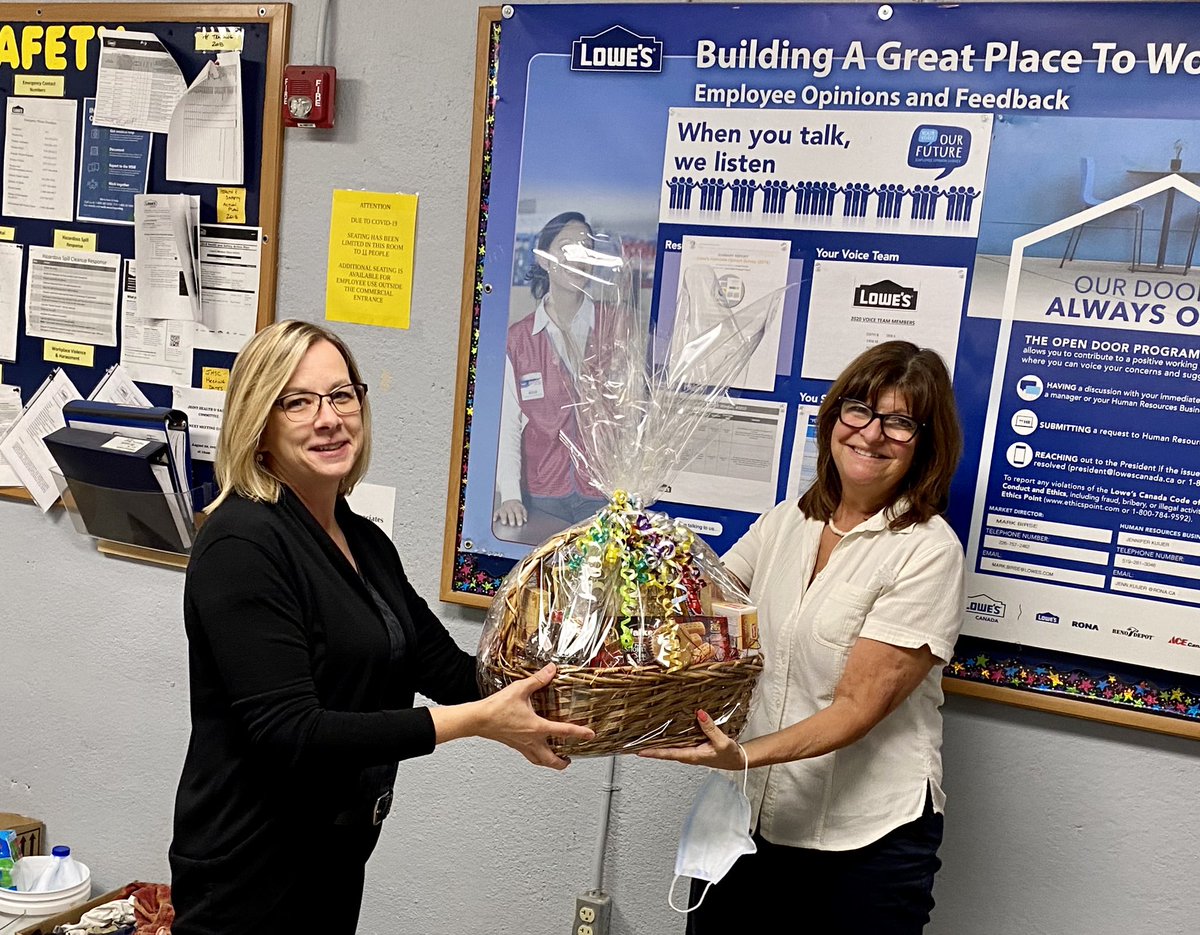 3010South's tweet photo. A passing of the torch... new Price Signage Coordinator Carrie, left, passing the basket to retiring PSC Kate. Congratulations Kate, enjoy your retirement. https://t.co/FLSuOHWTBk