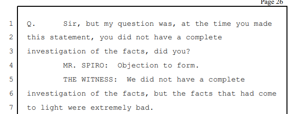 Where Musk admits he had no evidence to accuse Tripp of trying to "sabotage" Tesla but went ahead and said so in an all employee email.