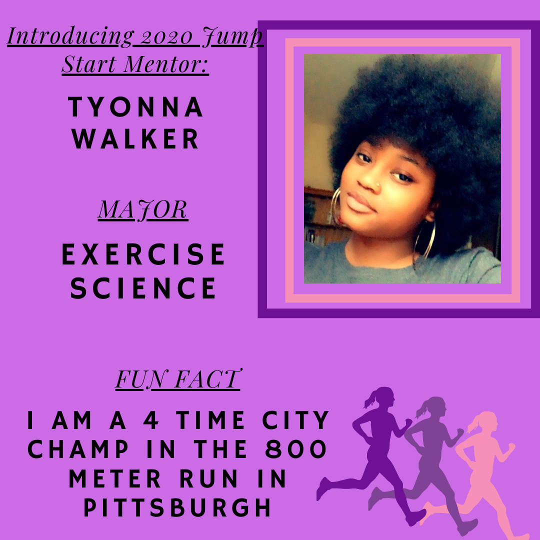 srujumpstart's tweet image. Running into the weekend with new mentor Tyonna Walker sharing her fun fact. #sru #sru24 #sruoie