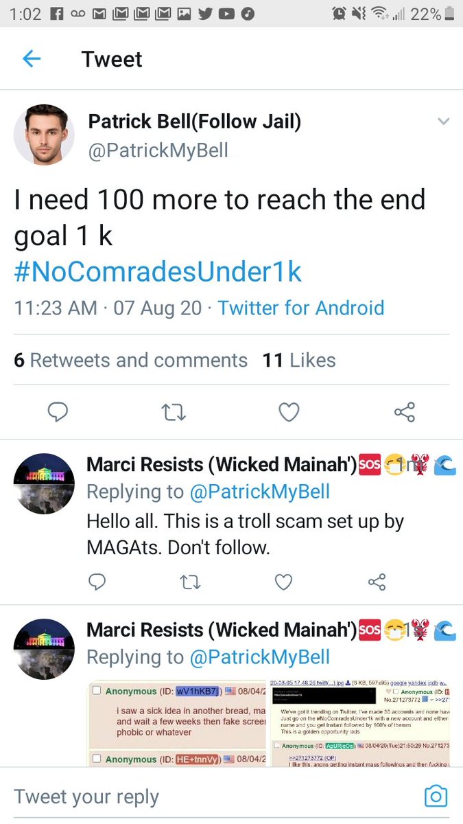 MarciResists's tweet photo. Resistance BEWARE! These accounts are MAGA trolls.  

Please pass the word. https://t.co/KPMjdH9x7b