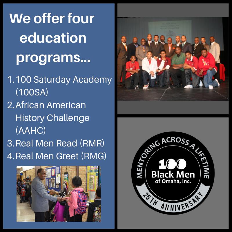The 100 knows the importance of education to one’s life trajectory and the ability to achieve dreams. Our four education programs give our mentees access to education. #100BlackMenOmaha #25thAnniversary #The100Way