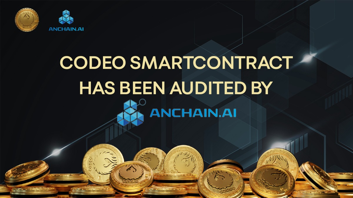 codeo token has been audited by Anchain.AI 
#Coinmarketcap