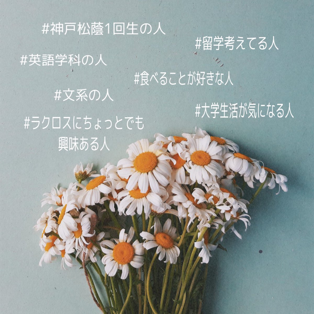 こんばんは！
神戸松蔭ラクロス部🥍文学部英語学科 2回生 きい です✌︎
Twitter始めました！☺︎
大学生活や日常、留学、についてたくさんツイートしていきます🗣💭
授業や学校のことについての質問などがあればいつでも聞いてくださーい！！！