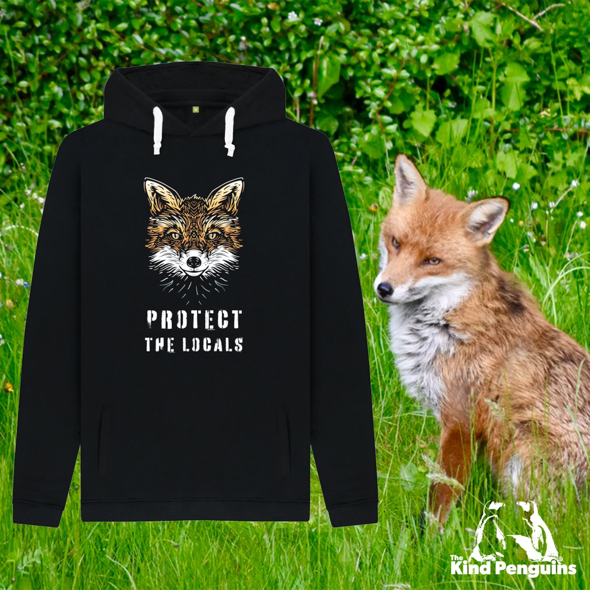 Nature needs a helping hand, so we created a cruelty-free, vegan-friendly 'Protect the locals' range of organic clothing, including reminders to be kind to our foxes, hedgehogs, badgers and others. Find them at: kindpenguins.com/animal-art

#mammalsatrisk #wildlife #nature #fox 🦊❤️