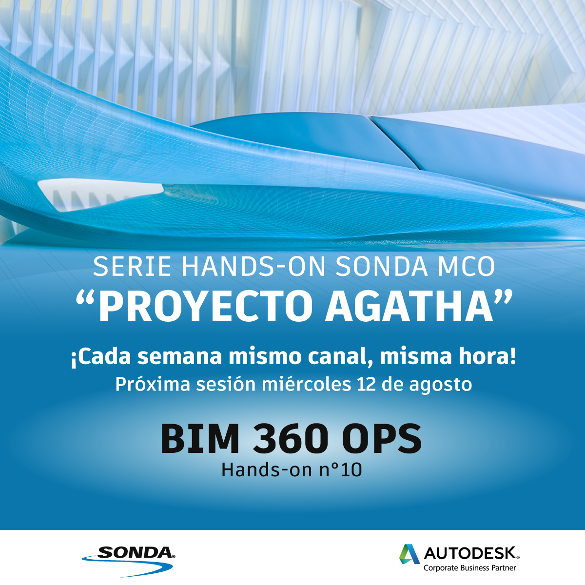 SONDAaeco's tweet photo. Este miércoles 12 de agosto es la última sesión del #ProyectoAGATHA ¡Los esperamos para participar de nuestro 10º Hands-on #Autodesk: "BIM 360 OPS" 💻!

Inscríbete aquí👉🔗 https://t.co/z4cyTpkJtv

Oradores: Alexander Henriquez y Lucio Custo.

🛎️Evento gratuito, cupos limitados. https://t.co/SG762RTQlN