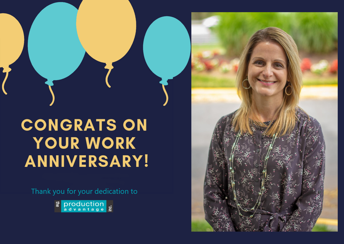 TheProdAdv's tweet photo. Happy 4th Work Anniversary! Congratulations on yet another year for setting an example for everyone on what it means to work hard and demonstrate never-ending team spirit. Happy Work Anniversary, Alicia! #Theproductionadvantage #TPATeam https://t.co/c673xiD7fX