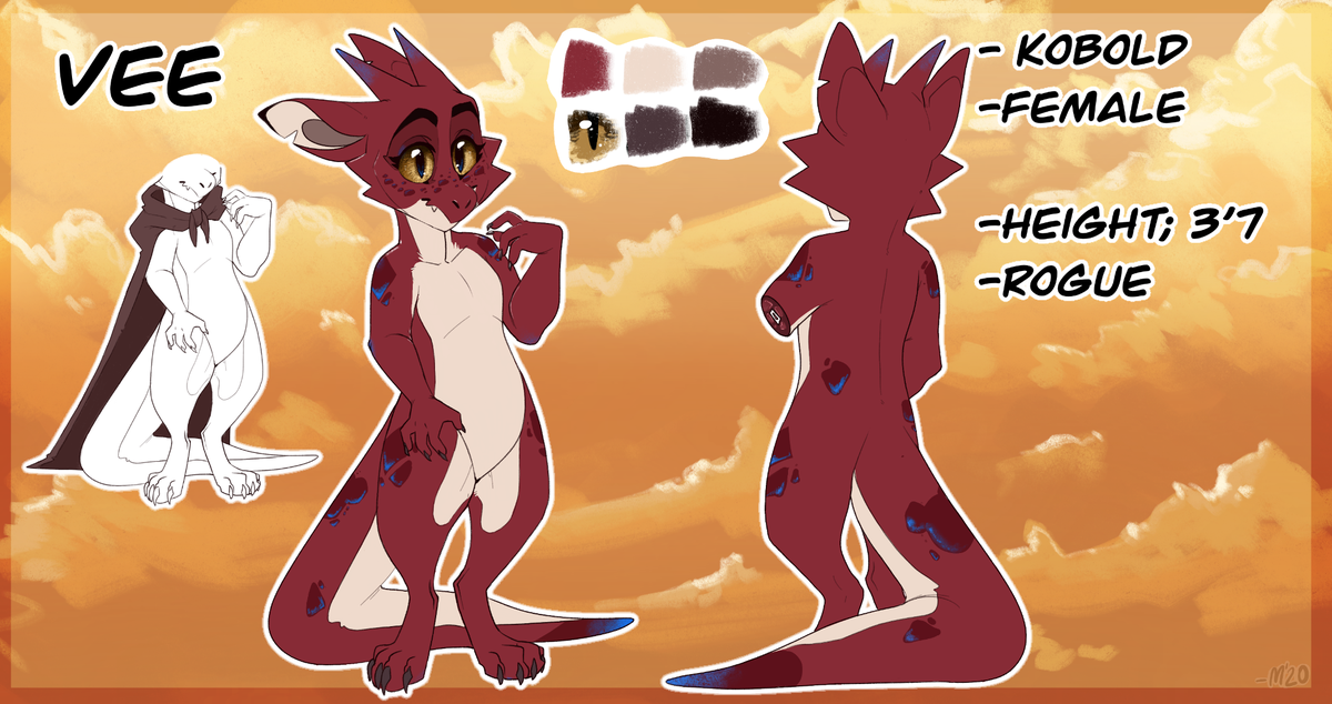 CloverCollie_'s tweet photo. Old reference of my DND character Vee :3 https://t.co/kiQDkT6jN0