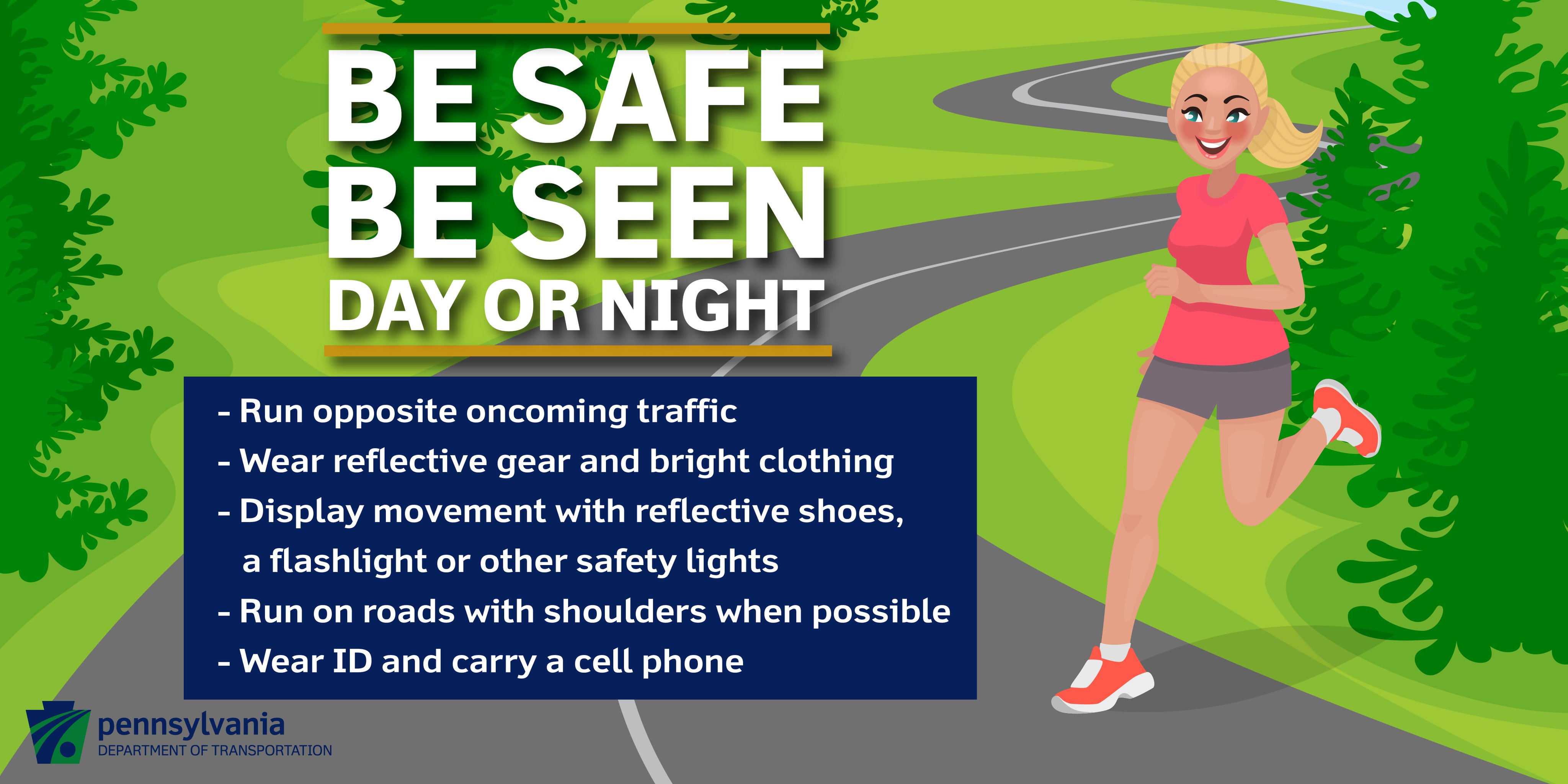 PA State Police on Twitter "RT PennDOTNews When running or walking