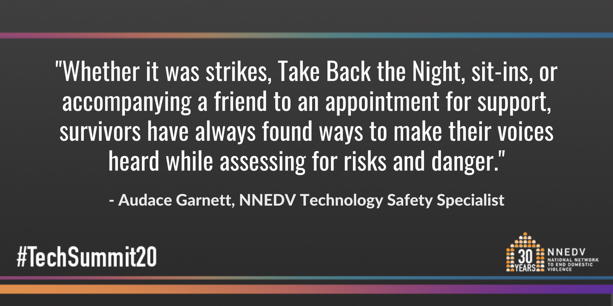 nnedv's tweet photo. That's a wrap on #TechSummit20! Thanks to everyone who joined us this week to learn about the intersection of technology and abuse. Don't forget: you can stay connected with our Safety Net team all year long at https://t.co/0EEd5SuEYV.
#TechSafety #TechSafetyMeans https://t.co/Dlie66mWRY