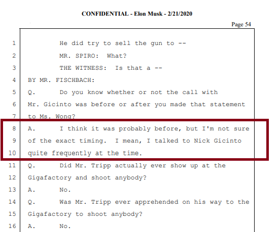 Jc Oviedo On Twitter Where Musk Denies Knowledge Of Why The Tesla Communications Team Was Telling Newsweek That Tripp Was Coming To Shoot The Place Up After They Had Been Informed By