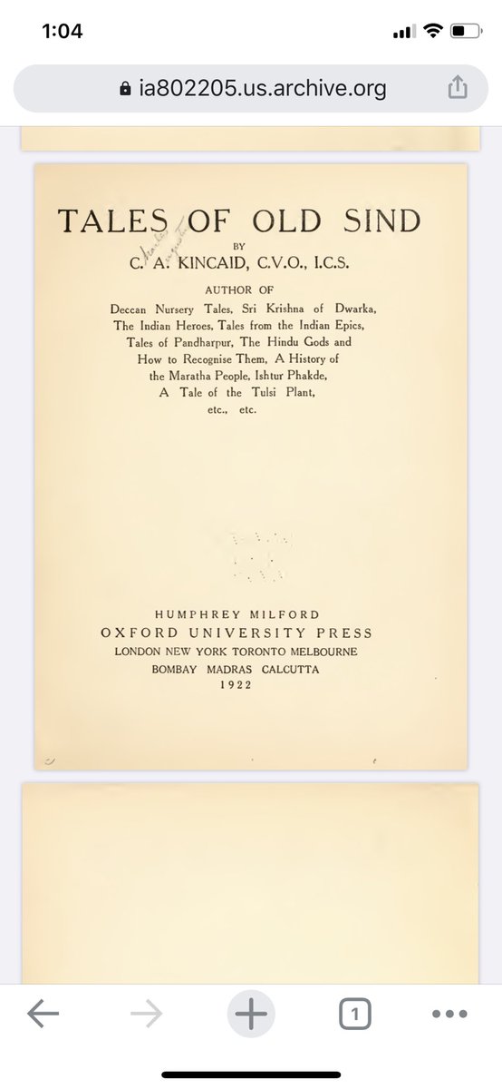 4 - Folklore should be an essential part of Single National Curriculum “Tales of Old  #Sindh by C A Kincaid “  https://ia802205.us.archive.org/27/items/talesofoldsindby00kinc/talesofoldsindby00kinc.pdf @TahirMujtaba_  @thealiwarsi  @Qaiser__Khan  #AikNisab