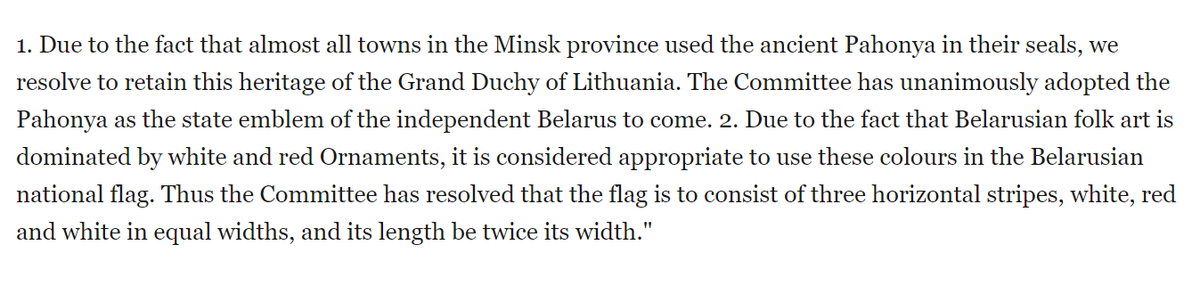 5/ The same day they adopted this resolution on national symbols.(via  @belarusdigest) https://belarusdigest.com/story/national-symbols-in-belarus-the-past-and-present/