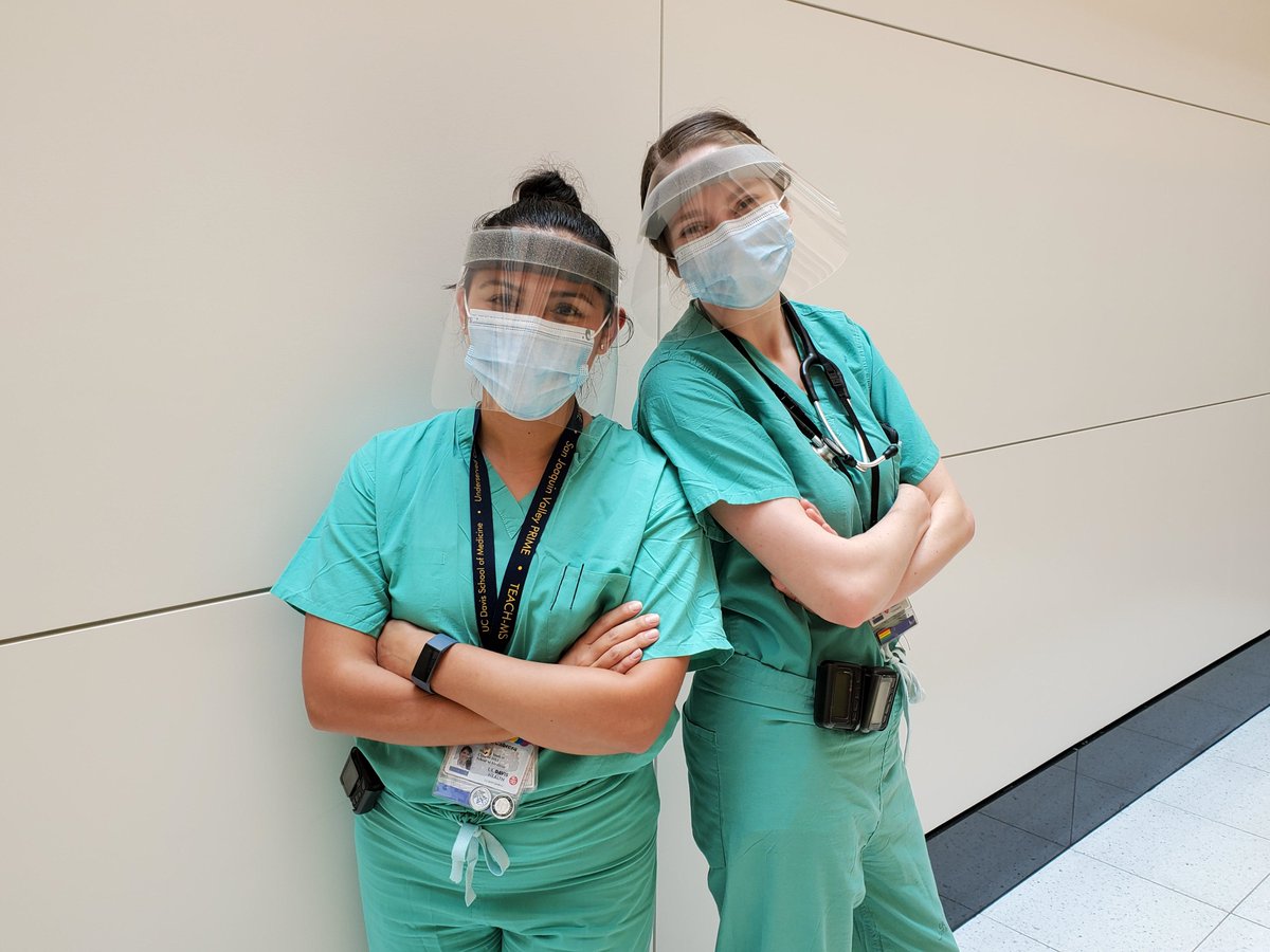 UCDavisMed's tweet photo. "We mask up to keep our loved ones at home and patients safe." - Fourth-year medical students, Roxana Cabrera and Kendra Verga  #WhyIMaskUp #SacMaskUp https://t.co/rIdhUneZFL