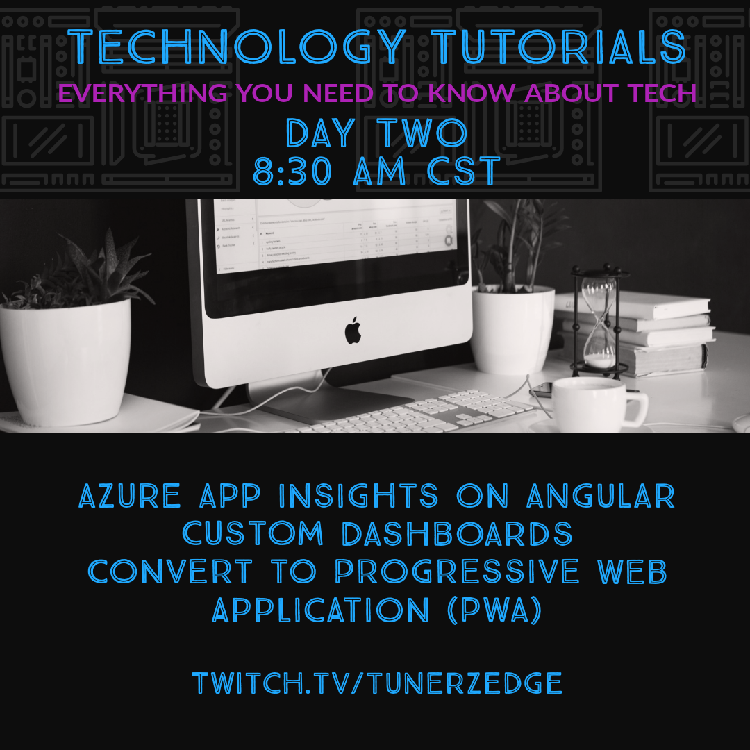tunerzedge's tweet photo. Still live! Day Two of Tech Tutorials! We are live converting our Angular 10 Application into a PWA!

https://t.co/oklbm3ZLsu

 #twitch #stream #affiliate #development #programming #Azure #Angular10 #PWA #devops #devopslife #automation #cloud #continiousdelivery #internetofthings https://t.co/IezVQ2tol7