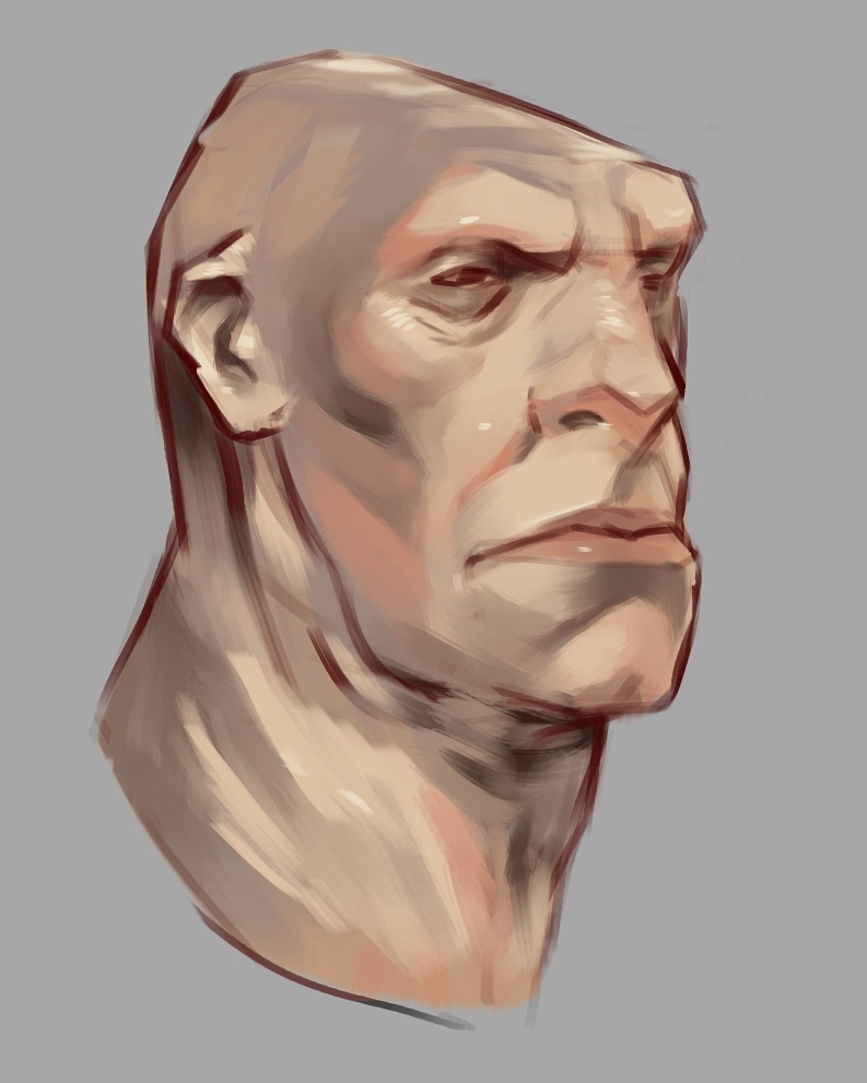 Real_Xiphor's tweet image. Last photo study from the last stream. This is actually from one of Ahmed Aldooris Pinterest boards for fantasy heads. This one seemed really cool with all the folds and wrinkles. Quite like how it turned out overall :D

#painting #digitalart #headstudy