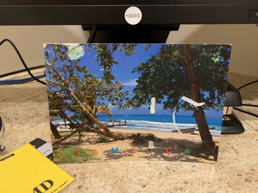 DrMomRay's tweet photo. Got a postcard from one of our pre-COVID travel medicine clients today — so fun! 🌎✈️🌏🚢🌍
Preparing for travel is different now than it was last year, making pre-travel consults even more important. 
#TravelSafelyReturnHealthy 
#TravelMedicine @_ISTM_ 
#SoMeDocs https://t.co/cUmCGNvFXa